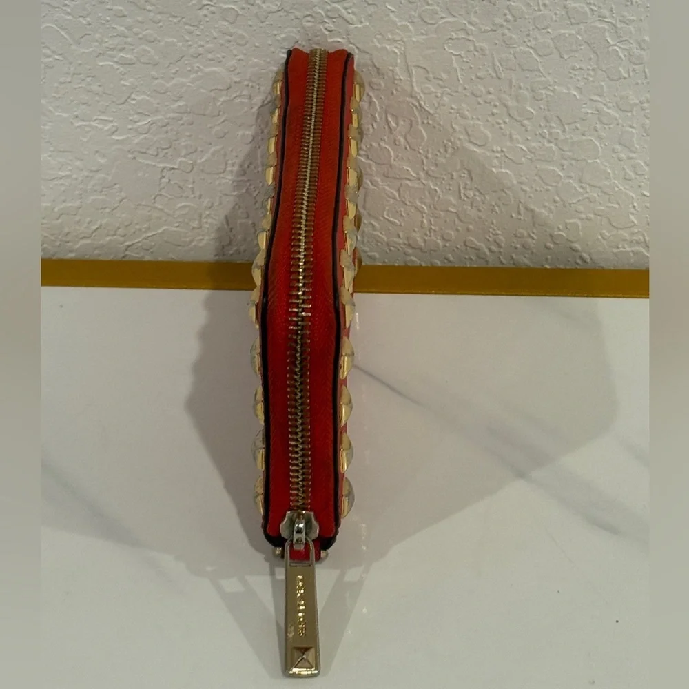 Michael Kors Red Wallet‎ with Gold Accents